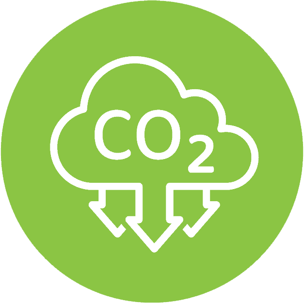 ESG Icon-green circle_Climate Impact-t Climate Impact icon
