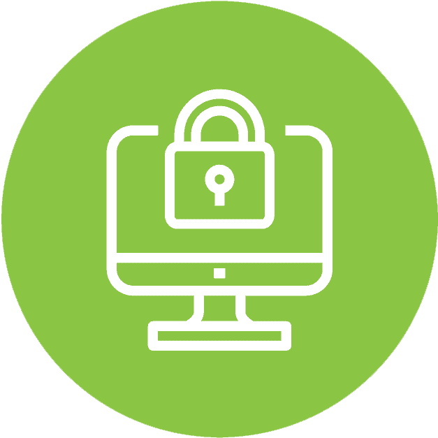 ESG Icon-green circle_Cybersecurity-t Cybersecurity icon