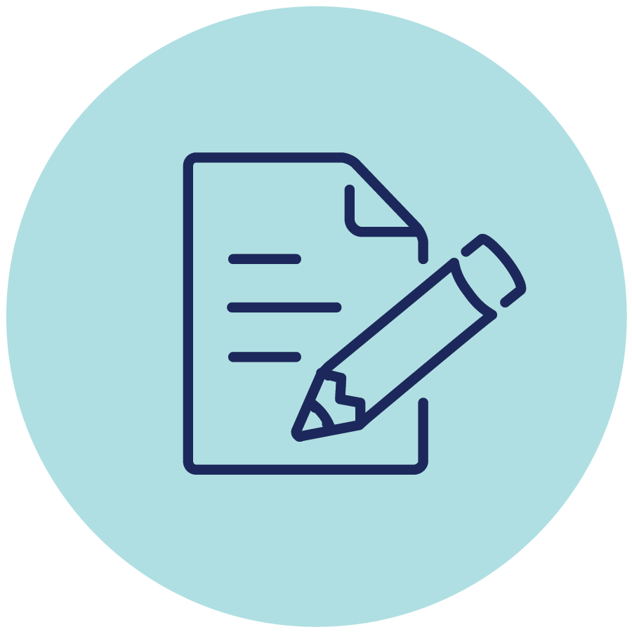 notepad and pencil icon